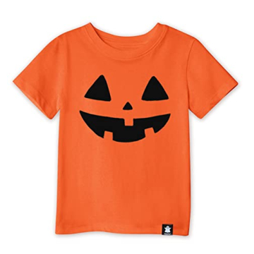 BesserBay Toddler Boys/Girls Jack O' Lantern Pumpkin Face Halloween Orange Tee Shirt 3-4 Years