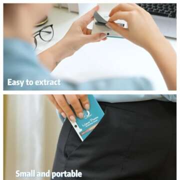 Premium Facial Oil Blotting Paper, 200 Counts - Natural Bamboo Charcoal Face Blotting Sheets, Easy Take Out Design - Top Handy Oil Absorbing Tissues - Oily Skin Care or Make Up Must Have!