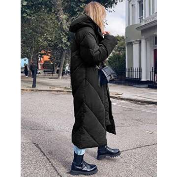 Flygo Women’s Long Puffer Coat - Warm and Stylish