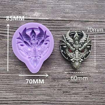 Dekostar Dragon Head Fondant Silicone Mold, Animals Dragon Baking DIY Ice Cream Mouss Mould Fondant Chocolate Pudding Jelly Cake Tools