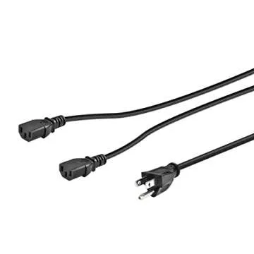 Monoprice Power Cord Splitter 6 Feet - Power 2 Devices Easily