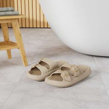 Weweya Soft Foam Slides Sandals for All Occasions - Adjustable, Comfortable & Waterproof