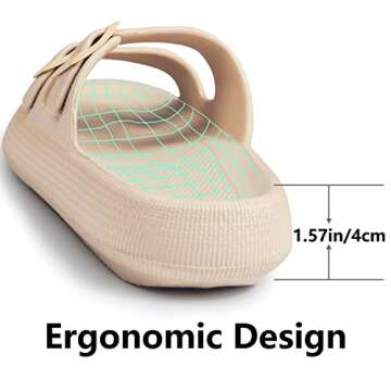 Weweya Cozy Foam Slides for Indoor Outdoor Everyday Use