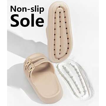 Weweya Cozy Foam Slides for Indoor Outdoor Everyday Use