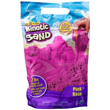 Kinetic Sand, 2lbs Pink Play Sand, Moldable Sensory Toys for Kids, Resealable Bag, for Ages 3 and up