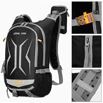 LOCAL LION Hydration Backpack Water Cycling Backpack 18L Hiking Water Biking Backpack Hydration Pack Water Backpack for Hiking