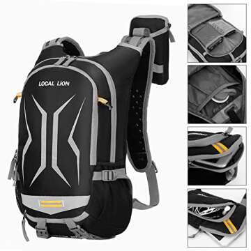 LOCAL LION Hydration Backpack Water Cycling Backpack 18L Hiking Water Biking Backpack Hydration Pack Water Backpack for Hiking