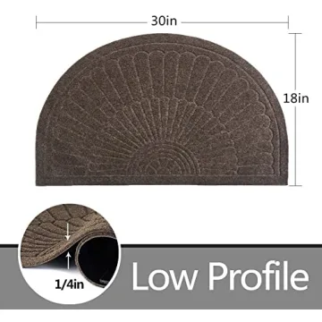 Durable Half Round Entrance Door Mat for Home Use