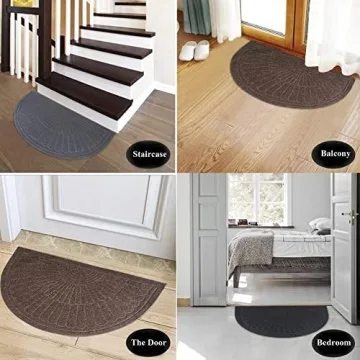 Durable Half Round Entrance Door Mat for Home Use