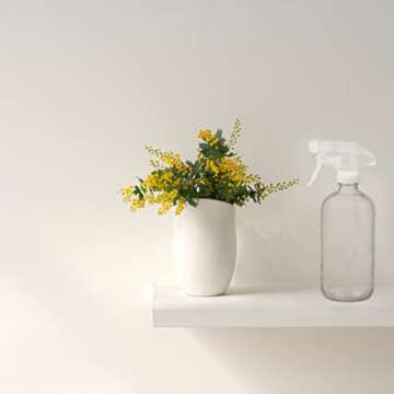 Easeen 6 Pack 16 oz Refillable Glass Spray Bottles