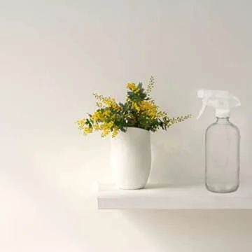 Easeen 6 Pack 16 oz Refillable Glass Spray Bottles