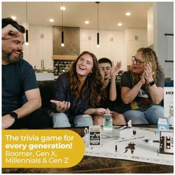 Spin Master Games, Mind The Gap Deluxe Trivia Game, Board Game for All Generations on Thanksgiving, Friendsgiving, Birthdays & Family Nights, 2-12 Players, for Ages 10 & Up
