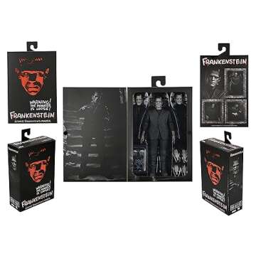 Neca Universal Monsters 7-Inch Ultimate Frankenstein Monster Action Figure (Black/White)