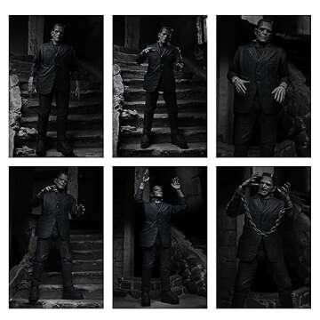 Neca Universal Monsters 7-Inch Ultimate Frankenstein Monster Action Figure (Black/White)