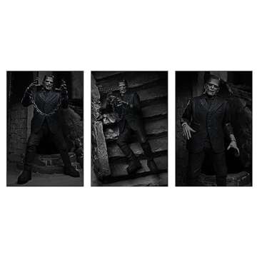 Neca Universal Monsters 7-Inch Ultimate Frankenstein Monster Action Figure (Black/White)
