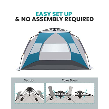 OutdoorMaster Beach Tent: Easy Pop-Up Shade for Family Fun