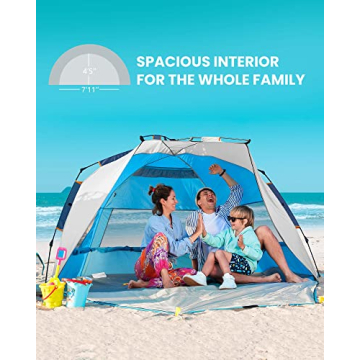 OutdoorMaster Beach Tent: Easy Pop-Up Shade for Family Fun