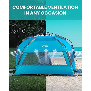 OutdoorMaster Beach Tent: Easy Pop-Up Shade for Family Fun