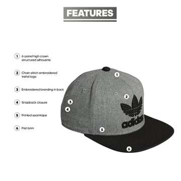 adidas Originals Men's Trefoil Chain Flatbrim Snapback Cap