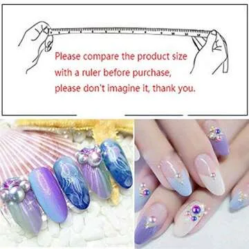 1100pcs Abs Gradient Imitation Pearls Half Round Beads Assorted Mixed Sizes 3 4 5 6 8mm Flatback DIY Material