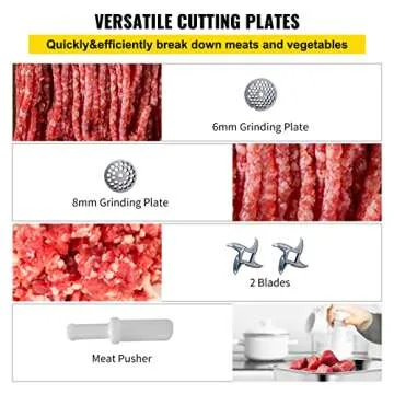VEVOR Commercial Meat Grinder, 550LB/h 1100W Electric Meat Mincer, ETL Approved Heavy Duty Industrial Meat Mincer Machine