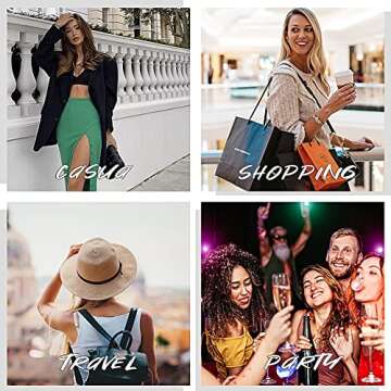 AMINUGAL Womens Platform Chunky Heel Ankle Boots Zipper Round Toe Block High Heels Punk Motorcycle Work Combat Boots Mid Calf For Women