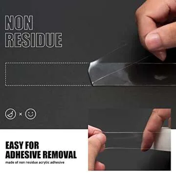 Maxwel Manufacturing Double Sided Tape Heavy Duty - 1/2 in 10 Ft Acrylic Sticky Mounting Tape Clear Removable Strong Two Sided Adhesive for Sign/Photo/Poster/Picture Mount(Pack of 1 Roll)