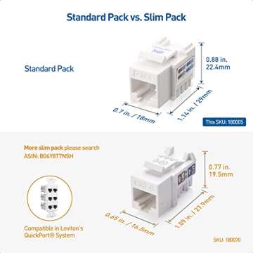 Cable Matters Cat 6 Keystone Jacks - 25-Pack RJ45 for High-Speed Networking
