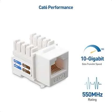 Cable Matters Cat 6 Keystone Jacks 25-Pack for Networking