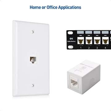 Cable Matters Cat 6 Keystone Jacks 25-Pack for Networking