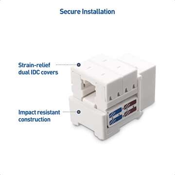 Cable Matters Cat 6 Keystone Jacks 25-Pack for Networking