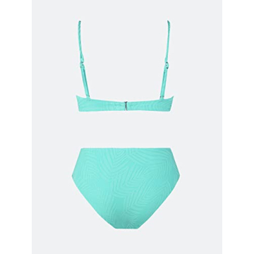 CUPSHE Women Bikini Set High Waisted Asymmetrical Swimwear