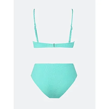 CUPSHE Women Bikini Set High Waisted Asymmetrical Swimwear