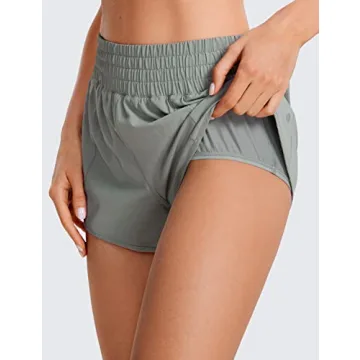 CRZ YOGA High Waisted Running Shorts - Quick Dry & Stylish