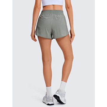 CRZ YOGA High Waisted Running Shorts - Quick Dry & Stylish