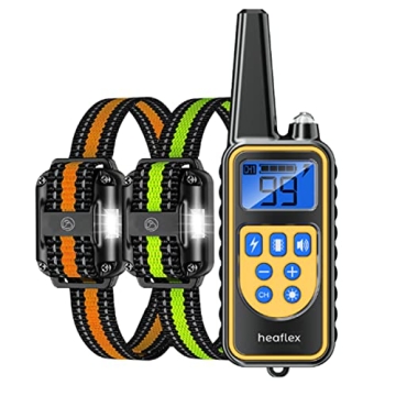 Heaflex Waterproof Dog Training Collar with Remote - 4 Modes, 1640ft Range