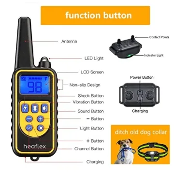 Heaflex Waterproof Dog Training Collar 4 Modes 1640ft Range