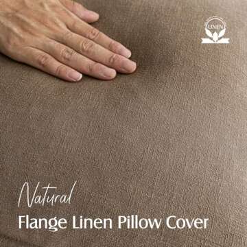 Foindtower Pack of 2 Decorative Linen Soft Throw Pillow Covers for Home Decor