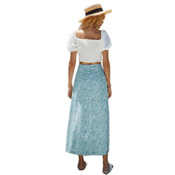 Trendy Floerns Women's Boho Floral Midi Skirt for Summer