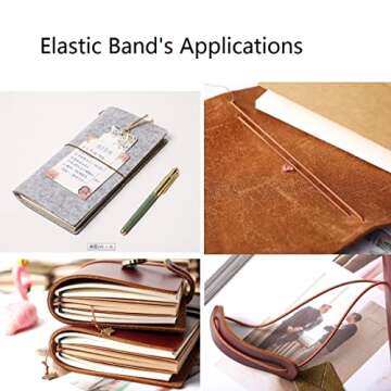 8 pcs Elastic Bands for TN Traveler Notebook,8.8 Yard Elastic Rubber Cords with 8 Decorative Toggles...