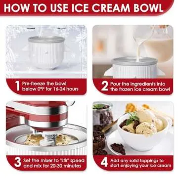 Ice Cream Maker Attachment & Shaved Ice for KitchenAid