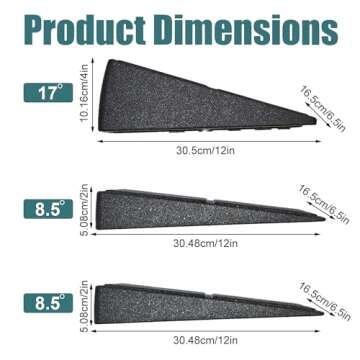 Squat Wedge Block Non Slip Slant Board for Calf Stretching Makes Exercise Easy Improve Mobility and Strength Incline Board for Heel Elevated Squat