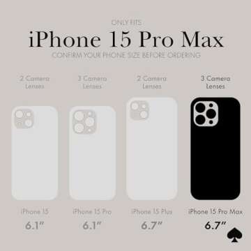 kate spade new york iPhone 15 Pro Max Case, Compatible with MagSafe - Tortoiseshell