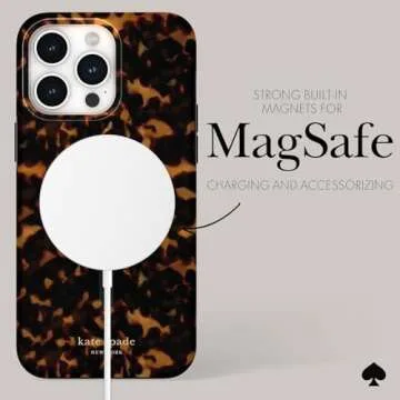 kate spade new york iPhone 15 Pro Max Case, Compatible with MagSafe - Tortoiseshell