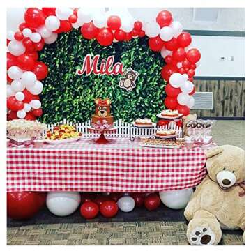 SJOLOON 7x5ft Green Leaves Greenery Backdrop - Natural Green Lawn Party Photography Backdrop for Birthday, Newborn, Baby, Lover, Wedding Photo Studio Props 10923