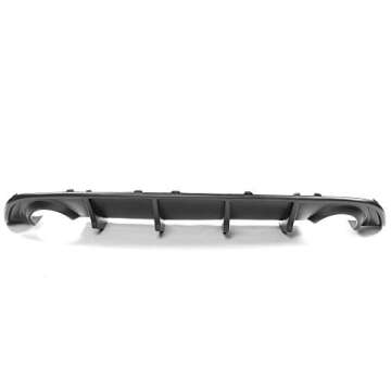 Rear Diffuser Compatible with 2015-2023 Dodge Charger, Matte Black Rear Lip Bumper Valance Diffuser by IKON MOTORSPORTS, 2016 2017 2018 2019