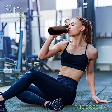 SipX™ Triple-Insulated Stainless Steel Water Bottle - 18oz. With Straw Lid, BPA-Free Reusable Insulated Water Bottle Keeps Cold For 12 Hours, Metal Water Bottle Made Of Sustainable Material For Hiking