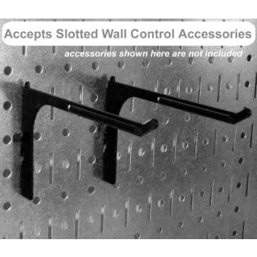 Wall Control 30-P-3232B Black Metal Pegboard Pack - (2) 32" Tall x 16" Wide Black Pegboards