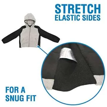 ZooVaa Kids Compression Sensory Jacket w/Hood | Boys Weighted Jacket with Soft Microfiber Fleece Sweater for Children – Removable Weights (Medium)