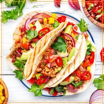 Heated Lazy Susan Taco Bar Set with Warming Pot - 20 Oz